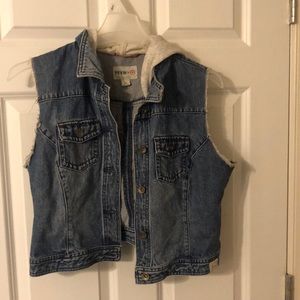 Target brand jean jacket vest